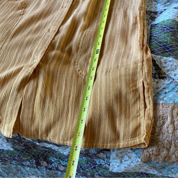 prAna Size small Deep Solstice Fernie Shirt Cover Up Stripe Button Front new! - Picture 8 of 9